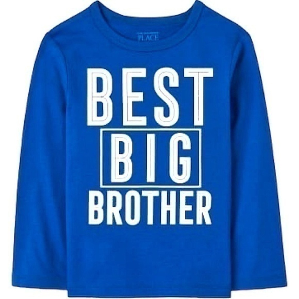 NWT Children’s Place Best Big Brother Long Sleeved Shirt - Boys XXL (16), Blue